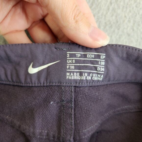 Nike Golf Pants Womens 2 Purple Slim Leg Water Resistant Nylon Repel AT3327-015 - Picture 7 of 16